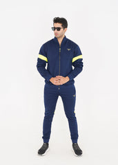 Navy Neon Athletic Tracksuit Men