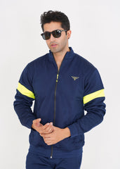 Navy Neon Athletic Tracksuit Men
