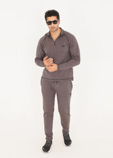 Man wearing rough and tough heavy duty gym tracksuit by Ftero Fit