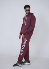 Baggy Tracksuit for men | Maroon Street Style 440 GSM Heavy Hoodie Tracksuit | FTEROFIT