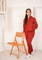 Fire Brick Fleece Tracksuit Women