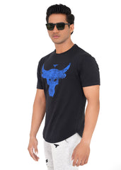 Black Funky Bull Relax Fit Tee