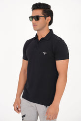 Black Pique Polo Shirt