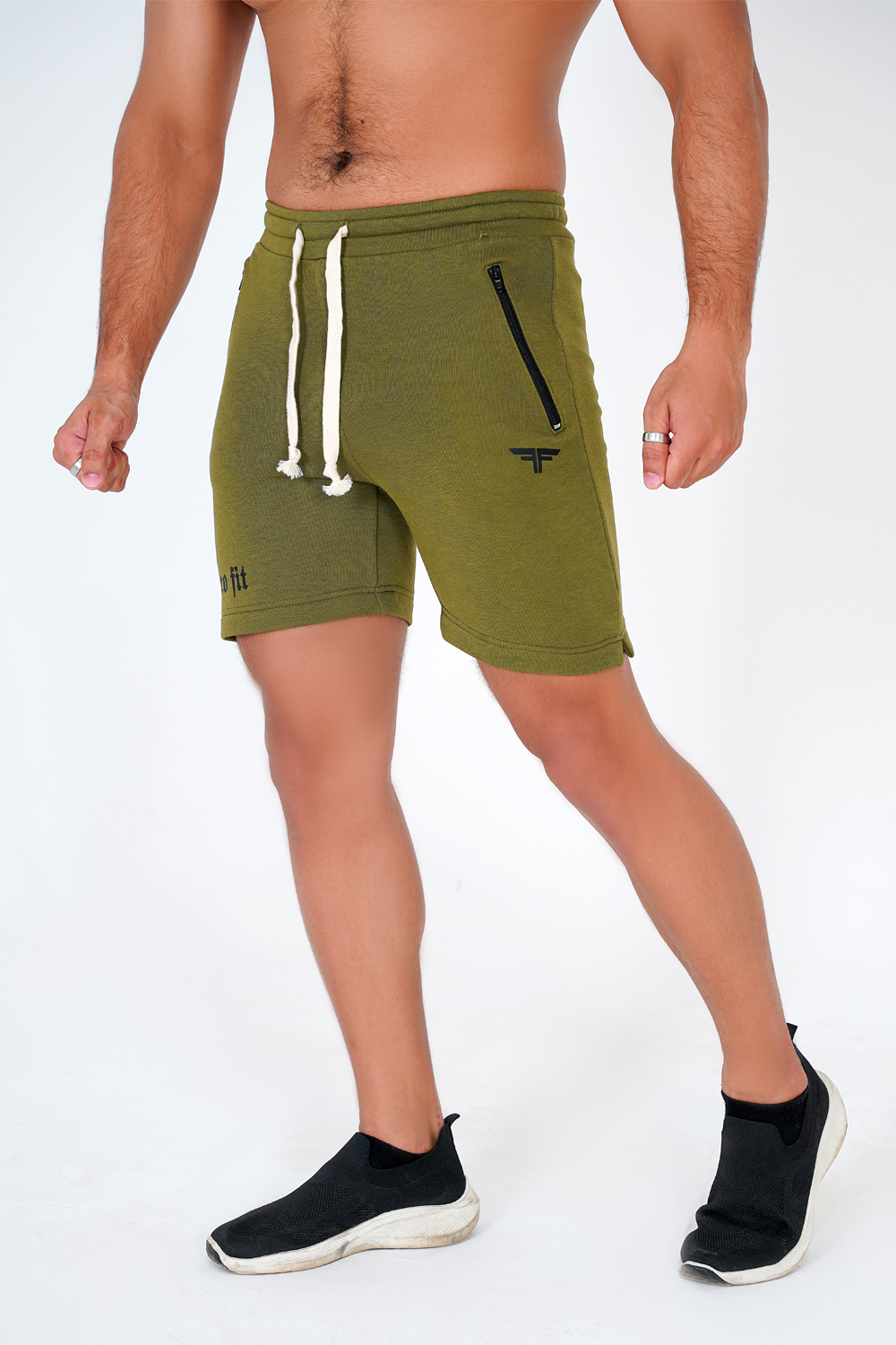 Army Green Terry Shorts