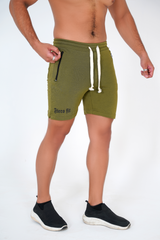 Army Green Terry Shorts