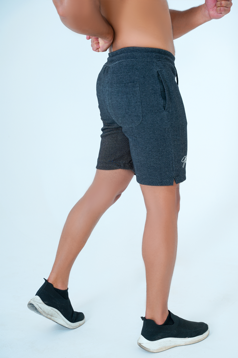 Charcoal Grey Interlock Shorts