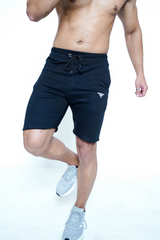 Black Cotton Terry Shorts