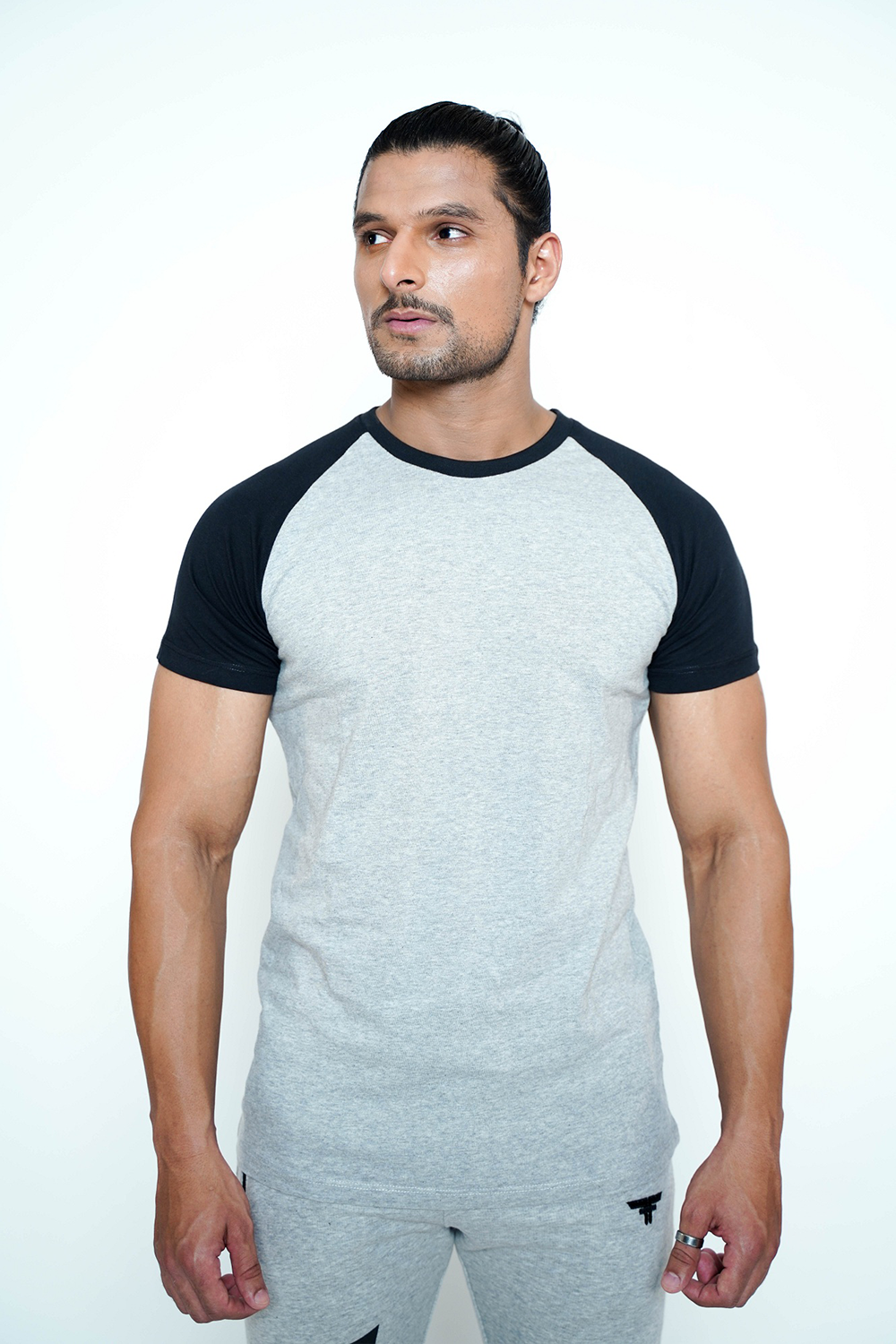 Black and Grey Raglan Tee