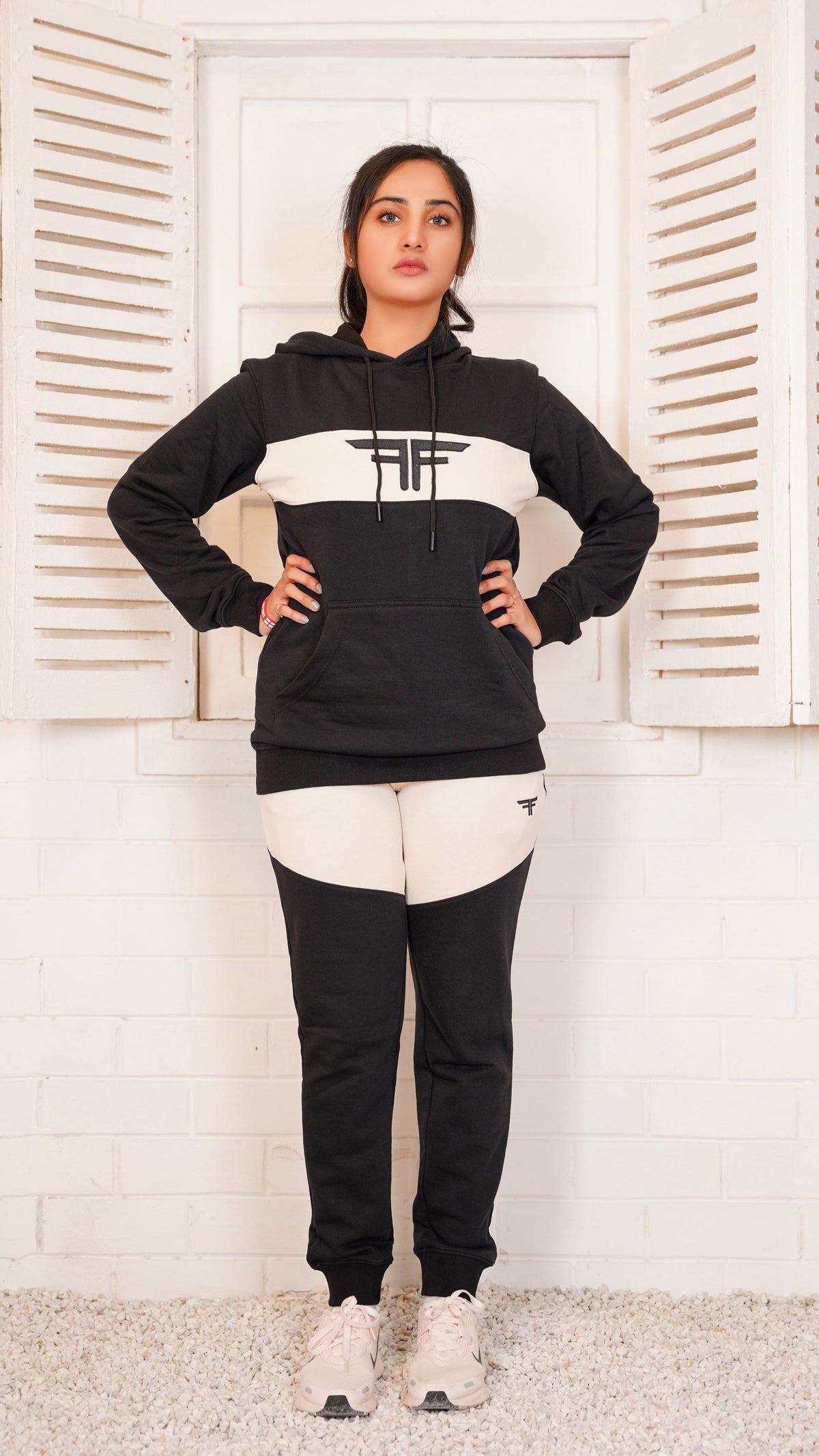 Black Off White Tracksuit Women