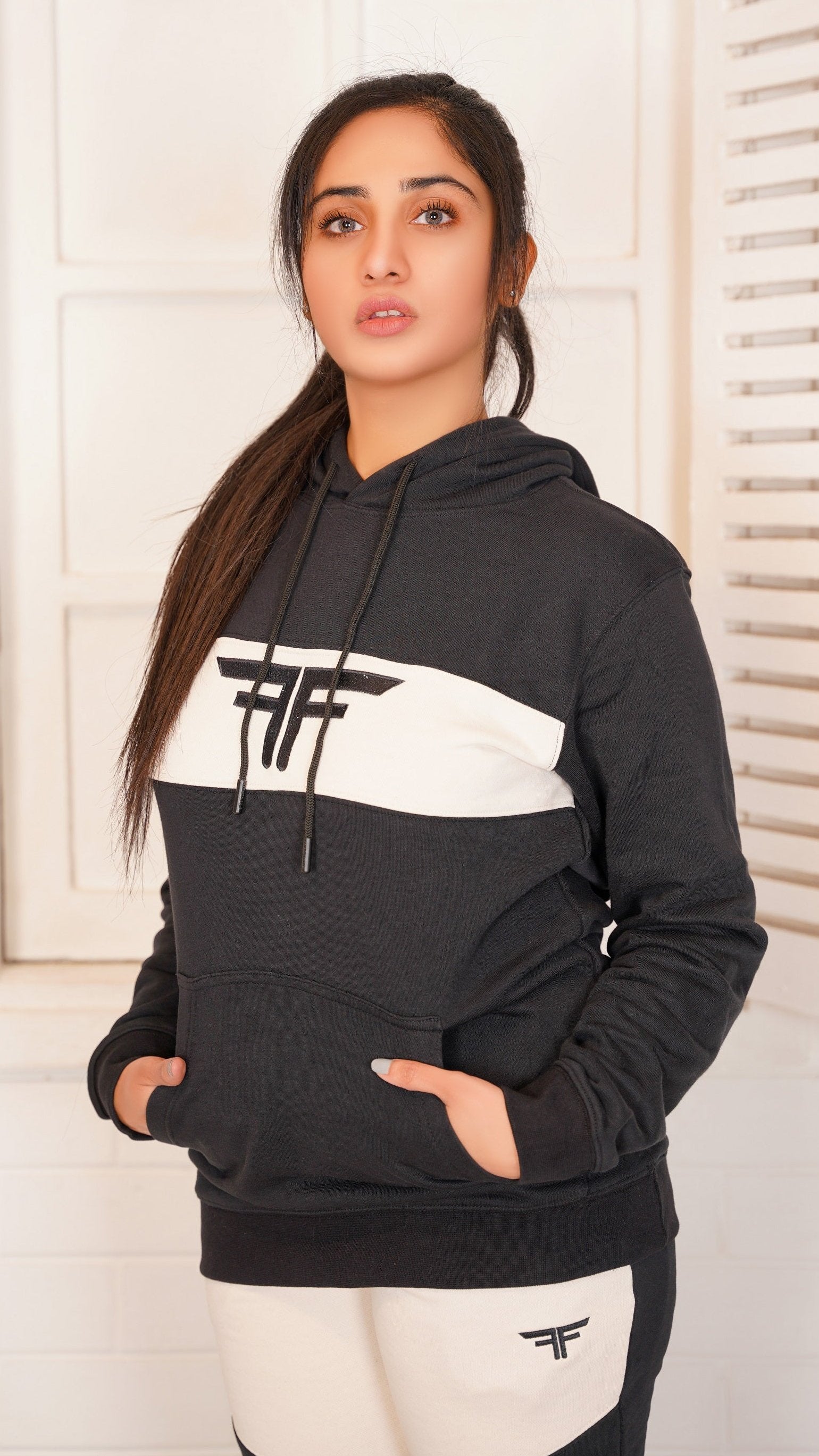 Black Off White Tracksuit Women