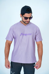 Purple Mesh V-Neck