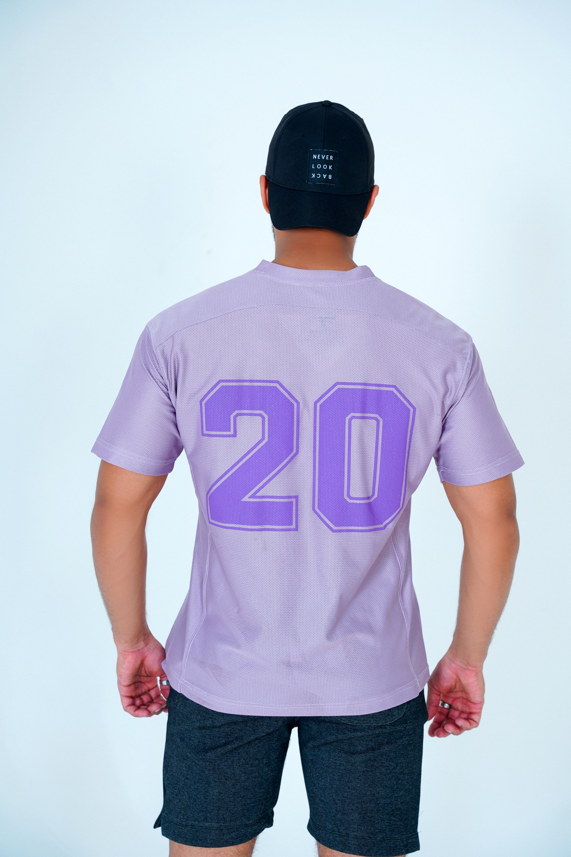 Purple Mesh V-Neck